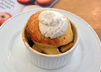 Pear and Apple Cobbler with Lemon Biscuit