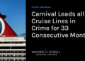Carnival Leads all Cruise Lines in Crime for 33 Consecutive Months